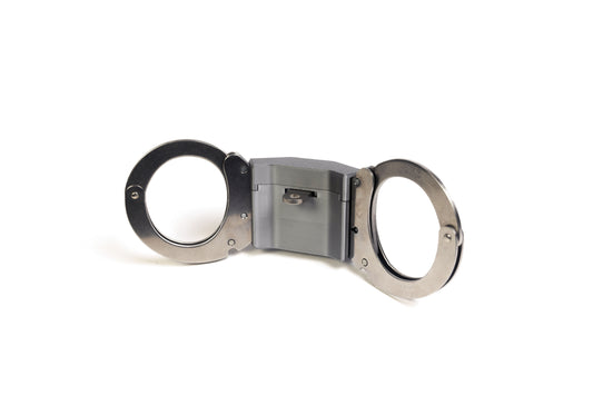 Clejuso 12 handcuffs with MakeItRigid lockbox