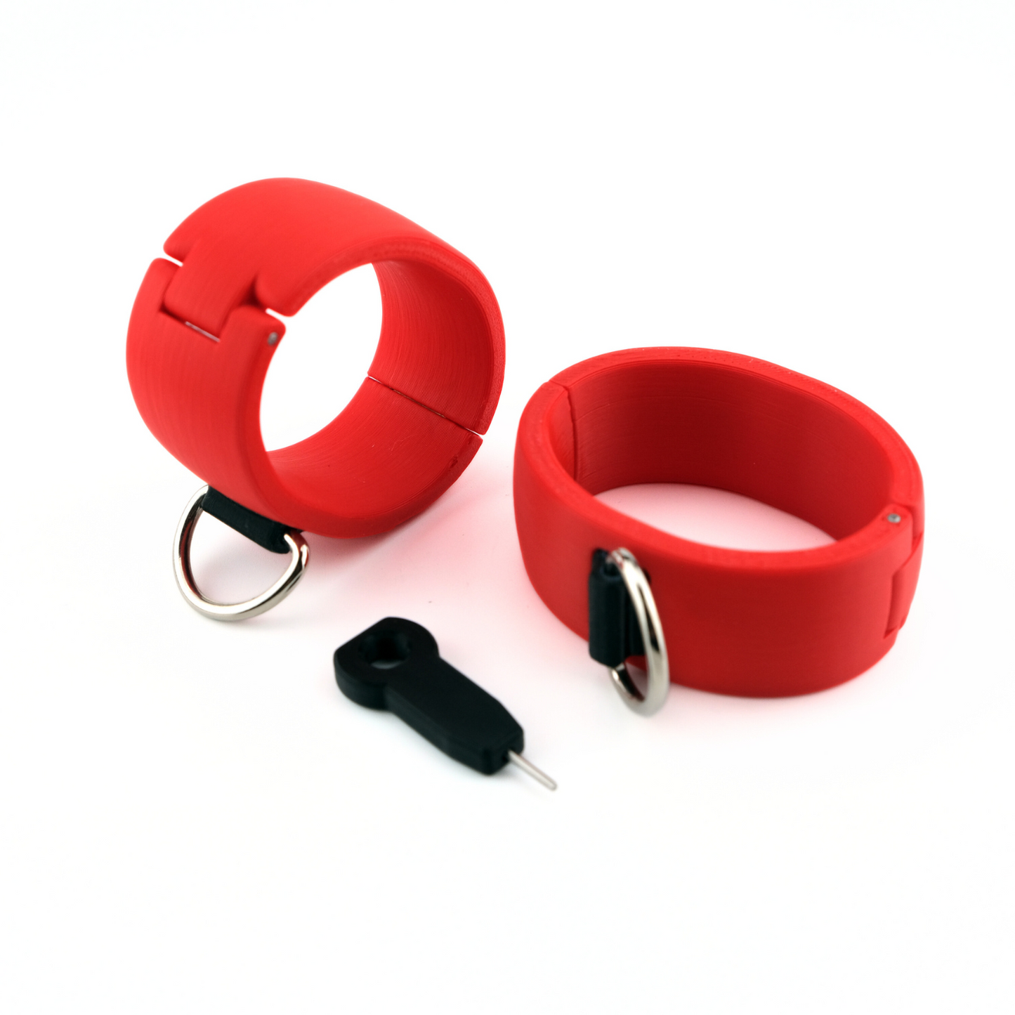 Quick-Shackles - custom made cuffs with D-ring and and snap lock