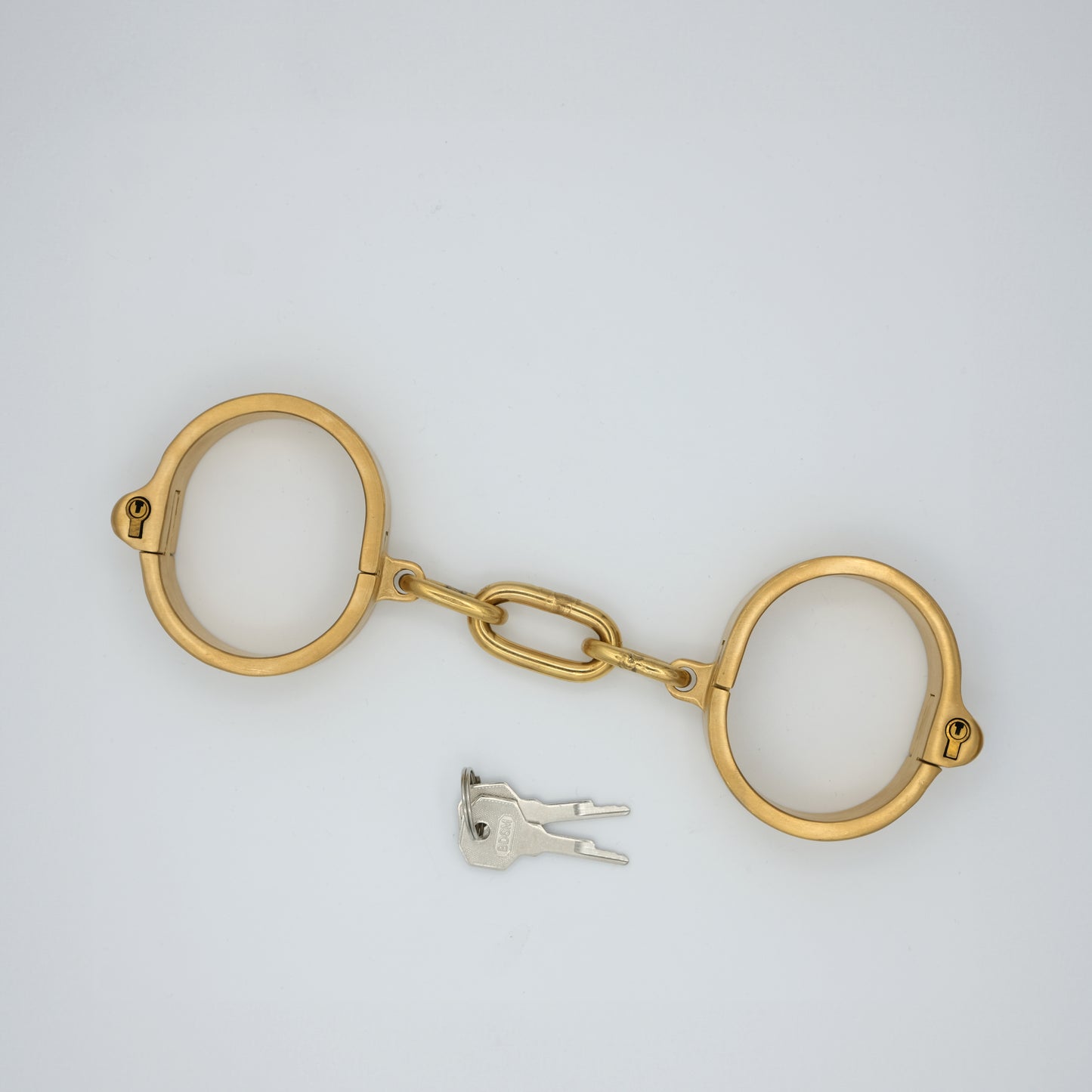 Solid stainless steel shackles with key lock and link