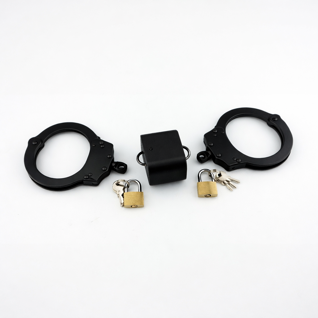Selfbondage Starter kit - icelock + black handcuffs