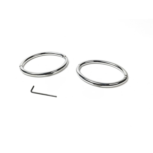 Massive stainless steel eternity anklets with rings