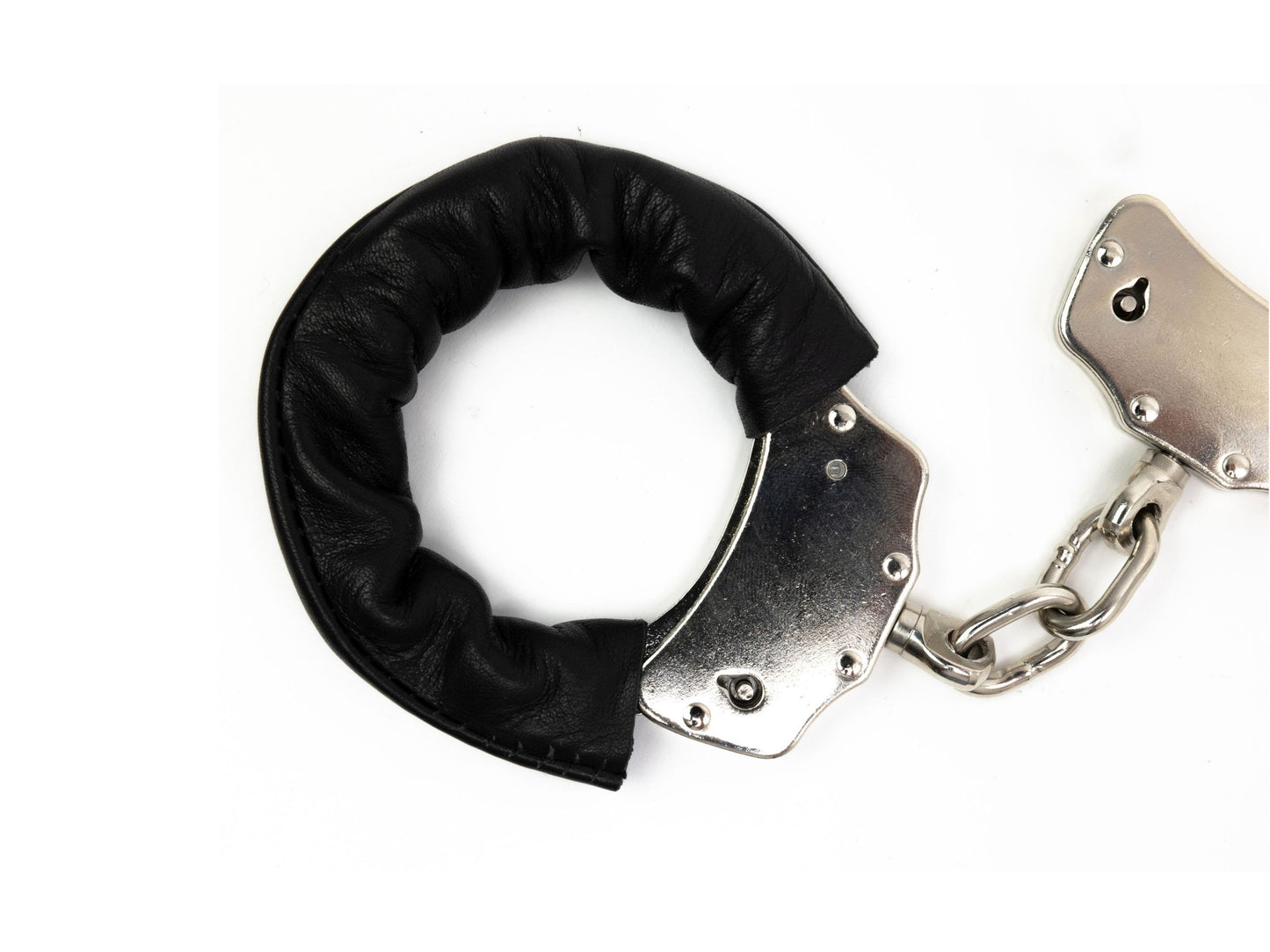 Genuine leather wrist protector for handcuffs