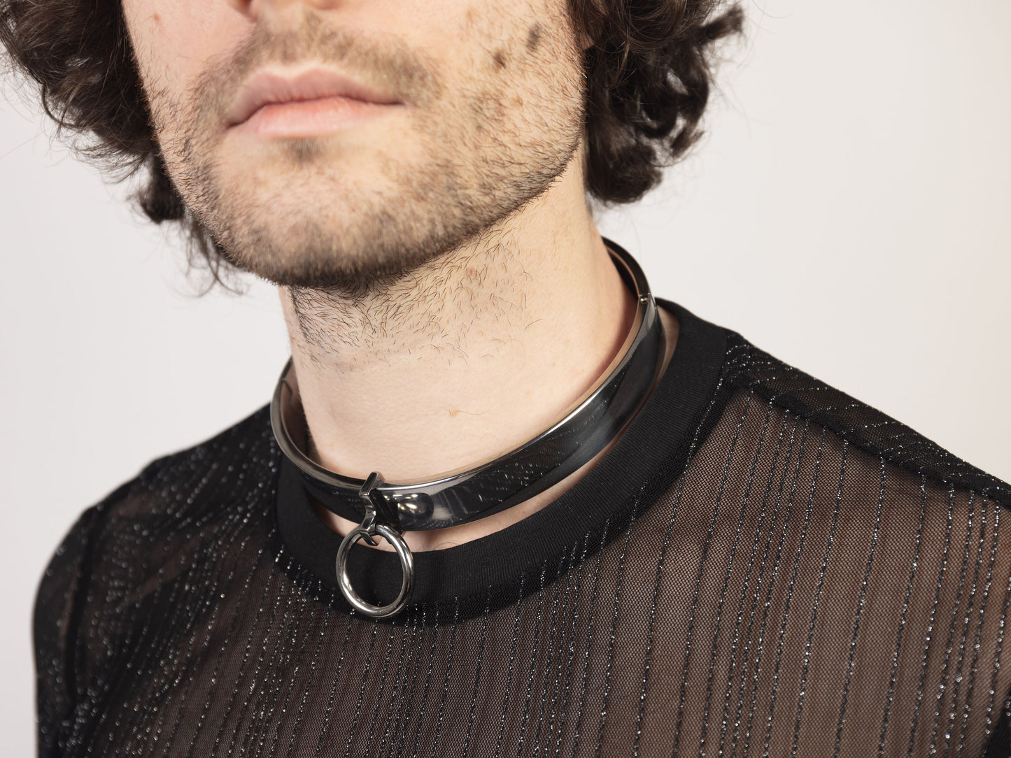 Stainless steel collar with removable ring