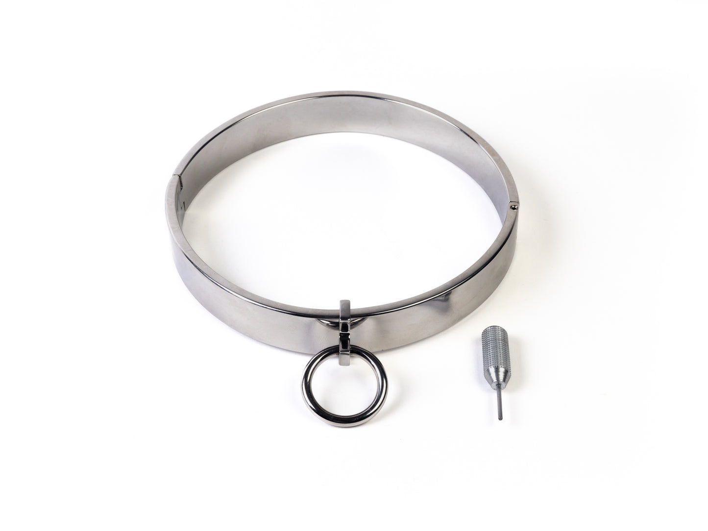 Stainless steel collar with removable ring