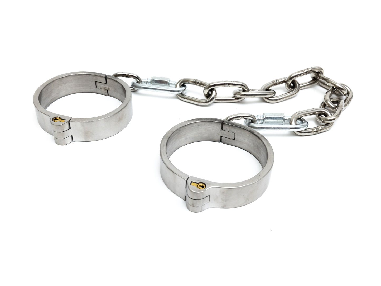 Stainless steel push-in lock cuffs and collar