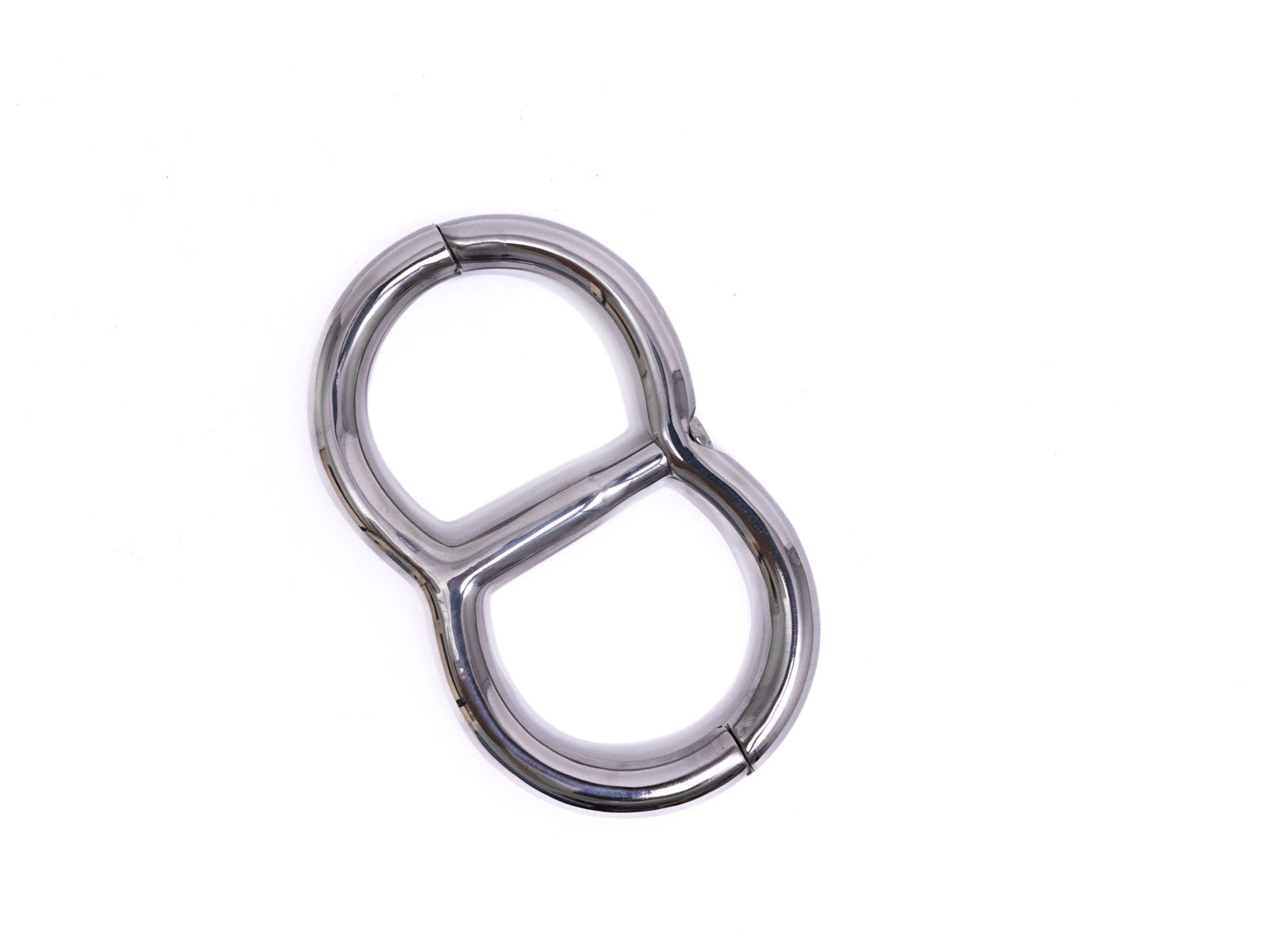 Rigid handcuffs stainless steel Irish-8 style