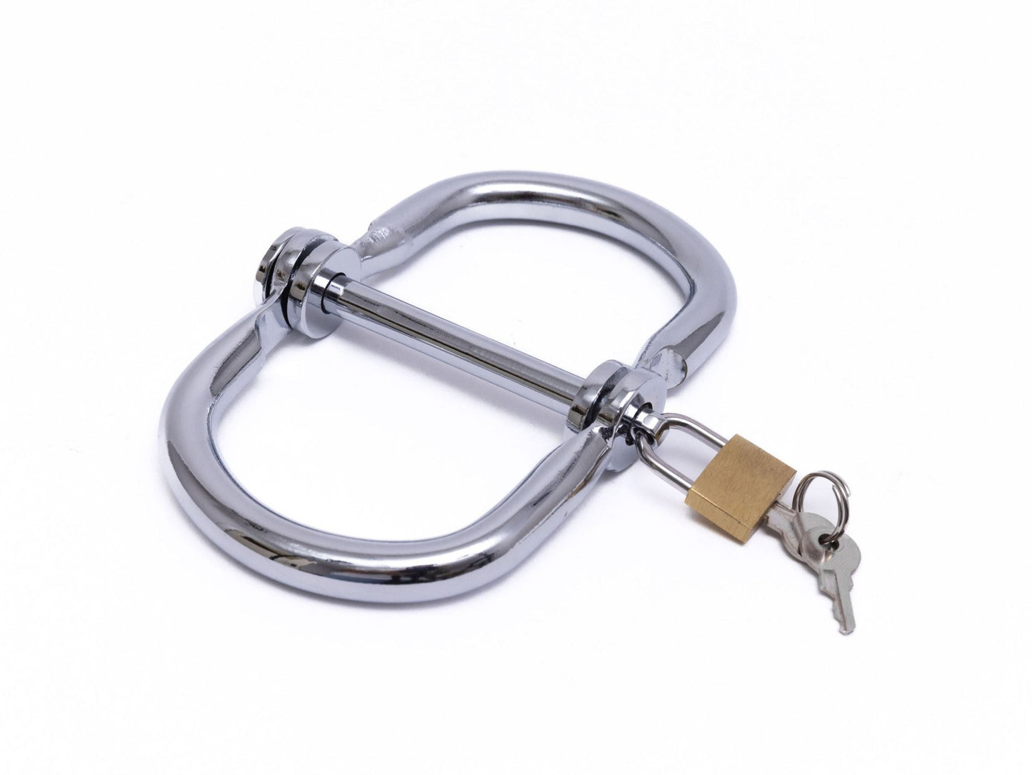 Tight foldable BDSM handcuffs with padlock