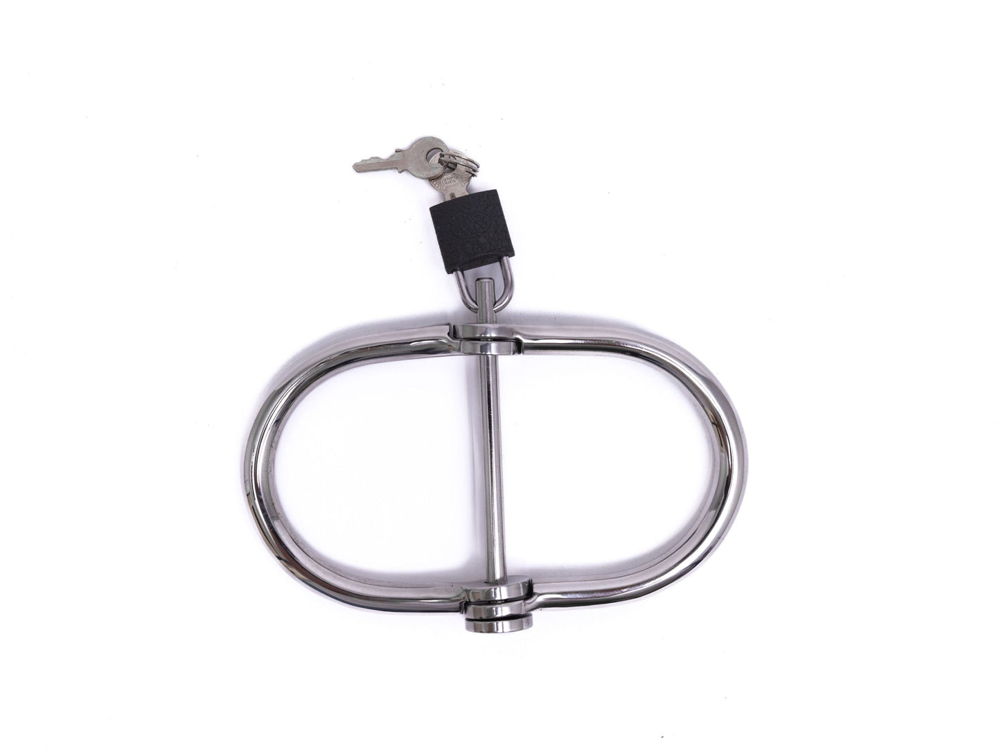 Tight foldable BDSM handcuffs with padlock