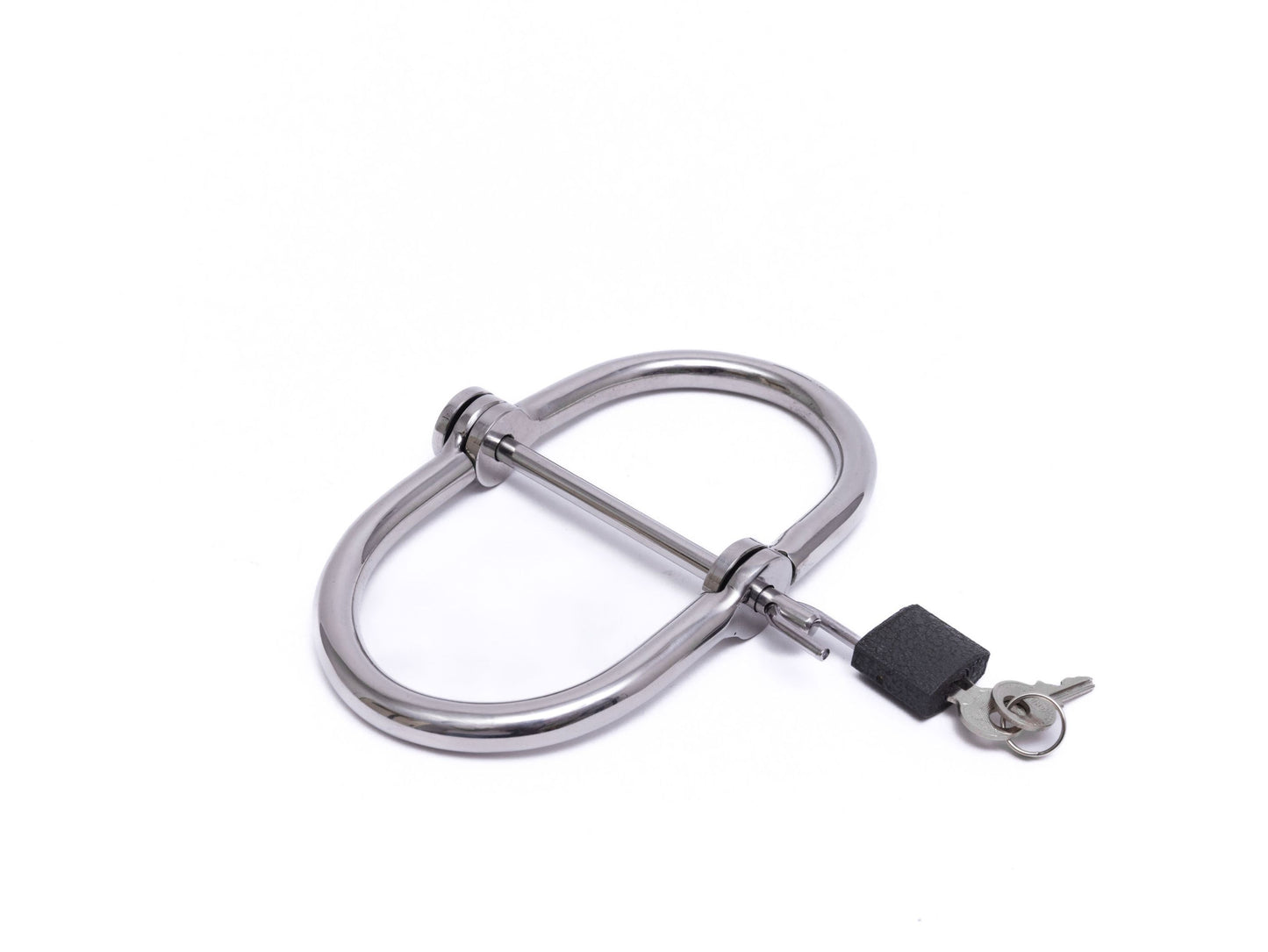 Tight foldable BDSM handcuffs with padlock