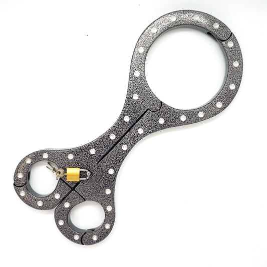 Aluminum bondage shrew's fiddle yoke for neck and hands
