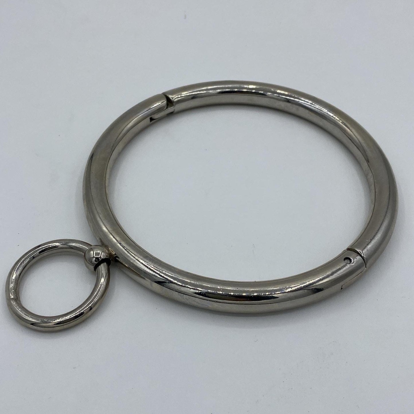 Stainless steel collar with ring Diameter: O - 12cm
