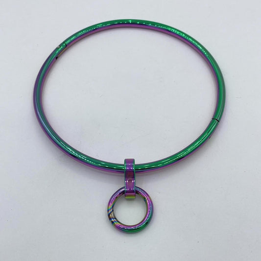 Multicoloured collar with ring Circumf.: 37cm