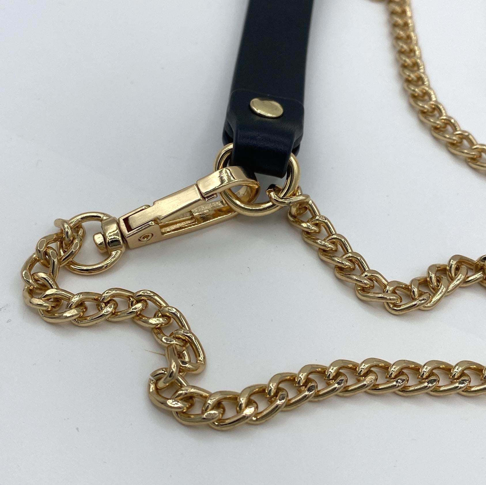 Collar on gold chain 33cm circumf.