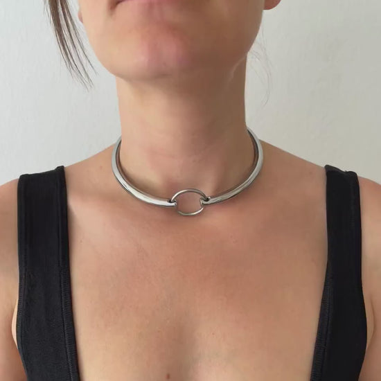 Eternity Collar Slave Collar with build in front ring of o