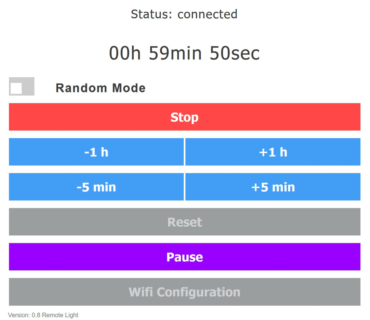 Remote Light software for smart timer