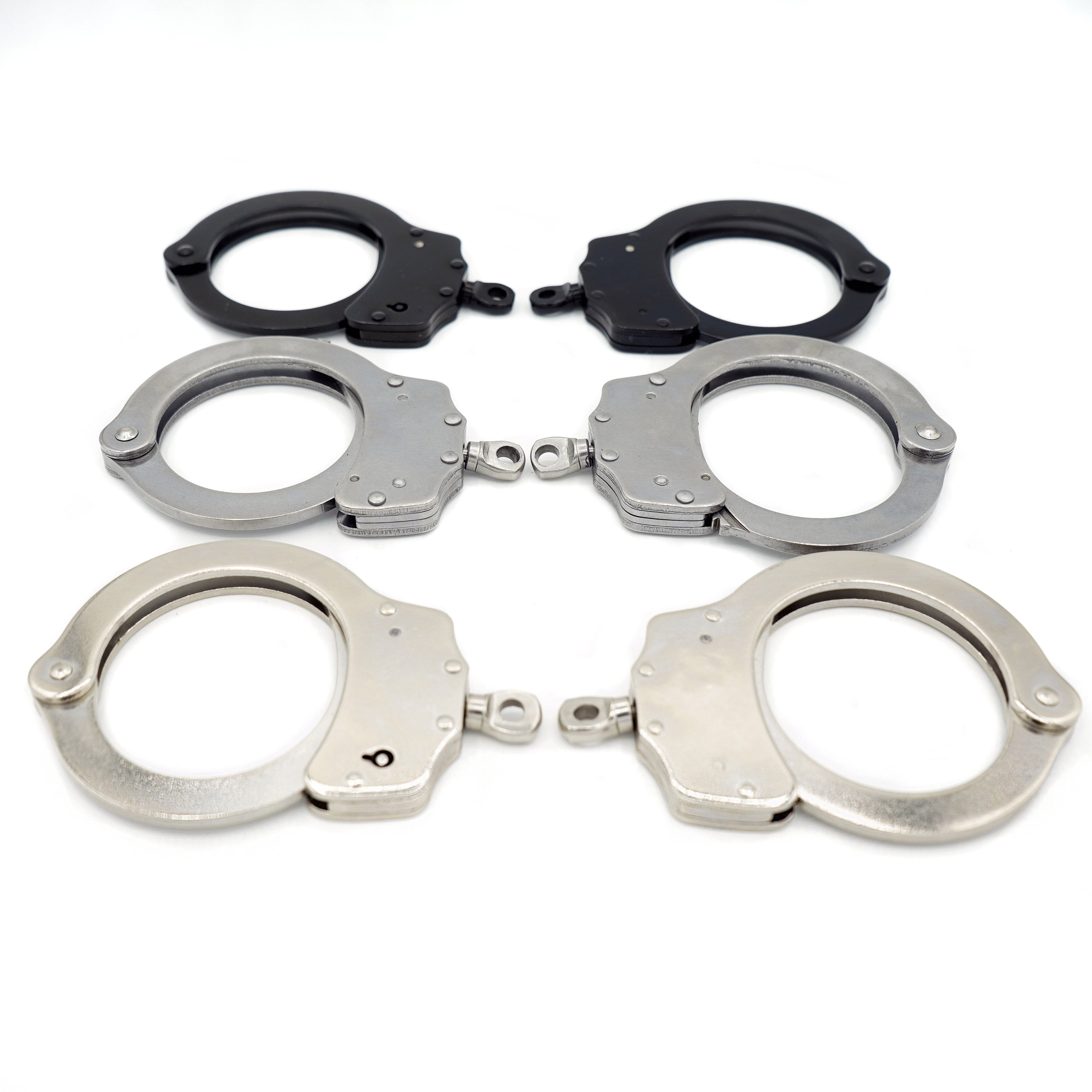 Steel Police Handcuffs Without Chain – selfbondage-shop