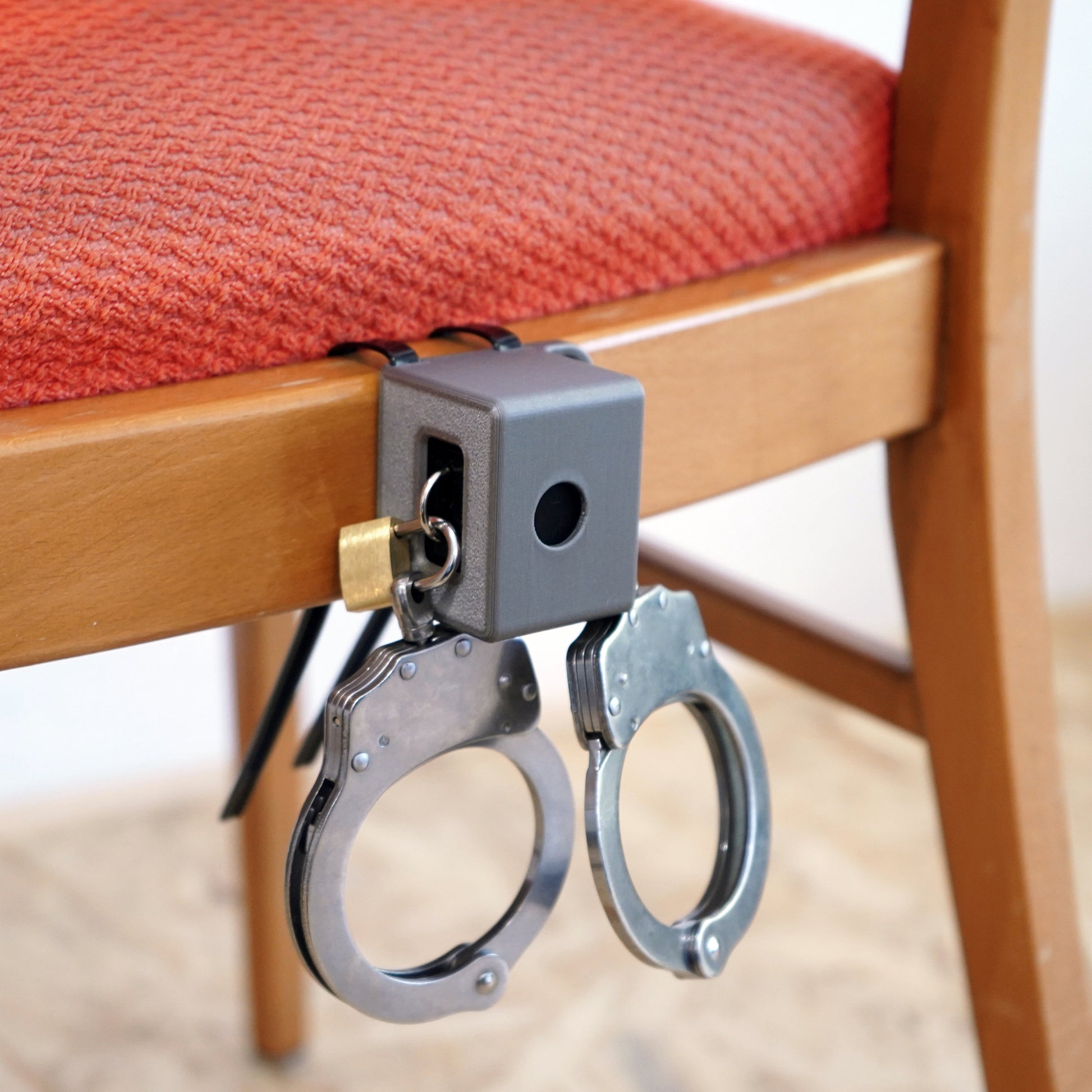 New design: selfbondage chair mount with time lock - one hour locking time