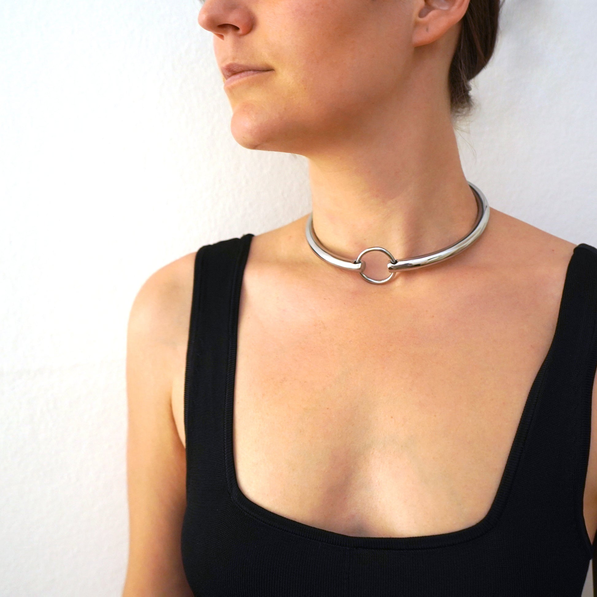 Eternity Collar Slave Collar with build in front ring of o