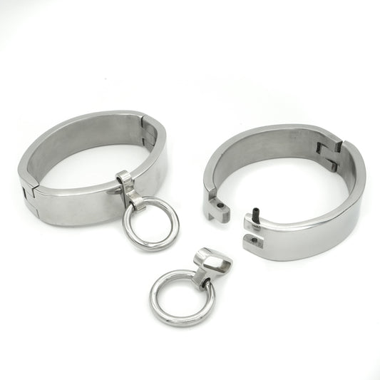 Massive Stainless Steel cuffs locking bracelets